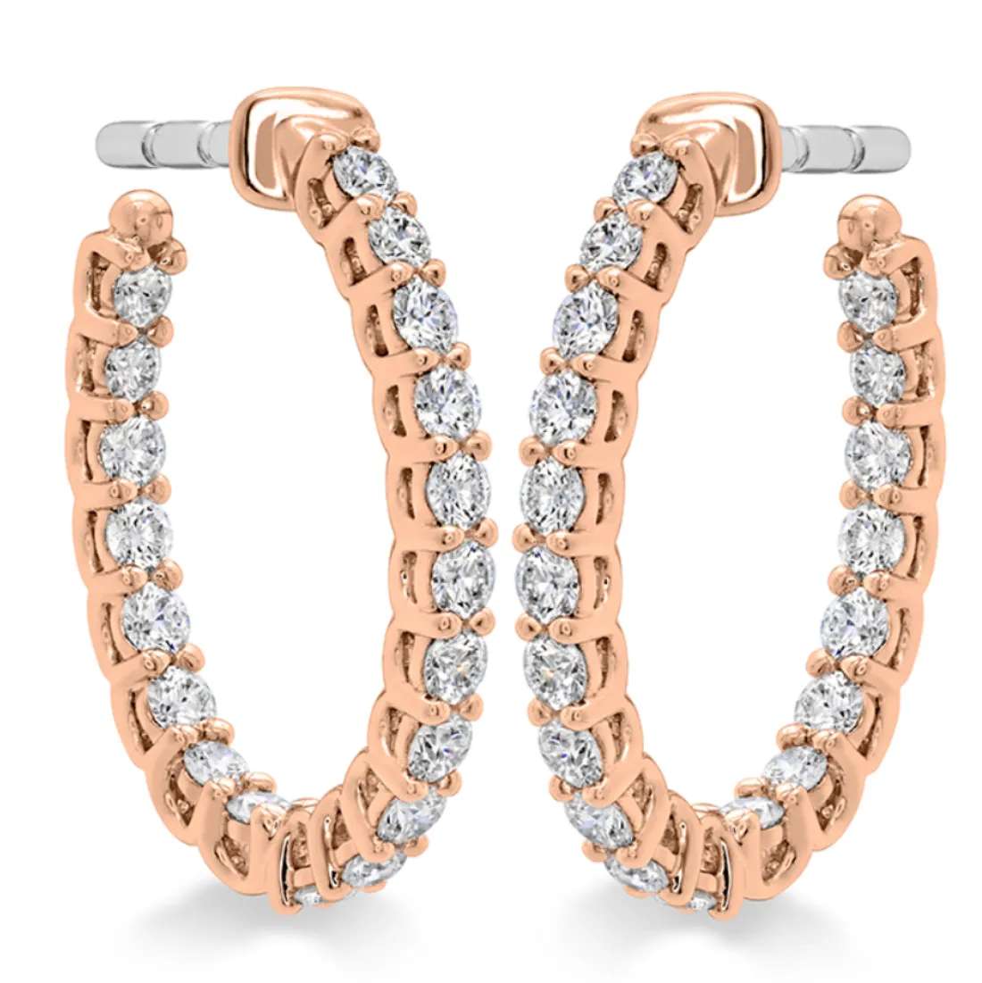 Hearts on Fire Signature Oval hoops diamond - Small
