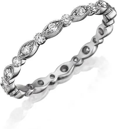 Henri Daussi Diamond Wedding Band