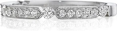 Henri Daussi Pave Diamond Wedding Band