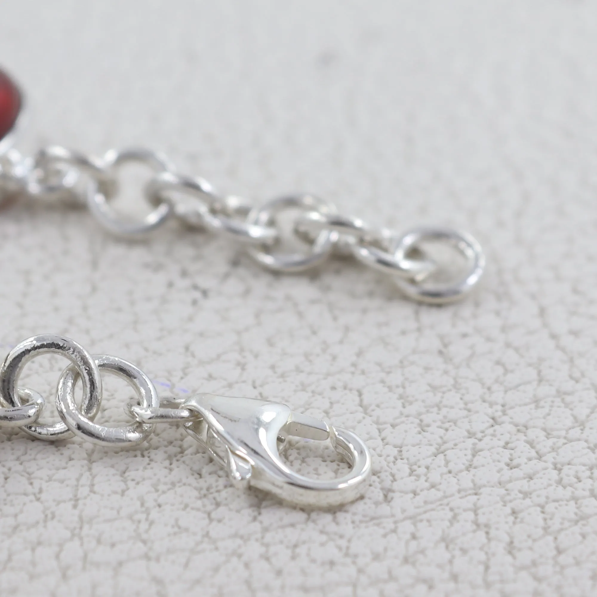 Hessonite Sterling Silver Bracelet