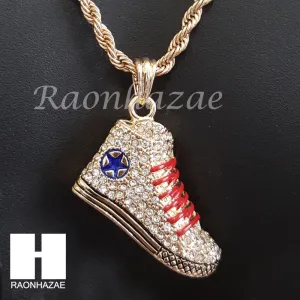 HIP HOP SNEAKER ROPE CHAIN DIAMOND CUT 30" CUBAN LINK CHAIN NECKLACE 62
