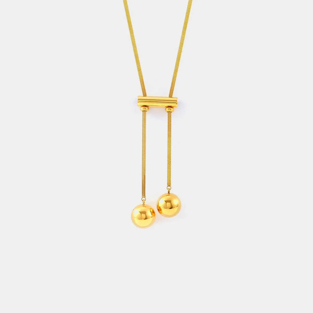 Hollie 18K Gold-Plated Titanium Steel Hollow Bead Necklace
