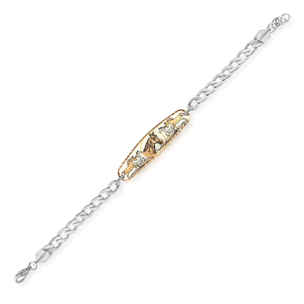 Horse design handmade copper adjustable chain bracelet