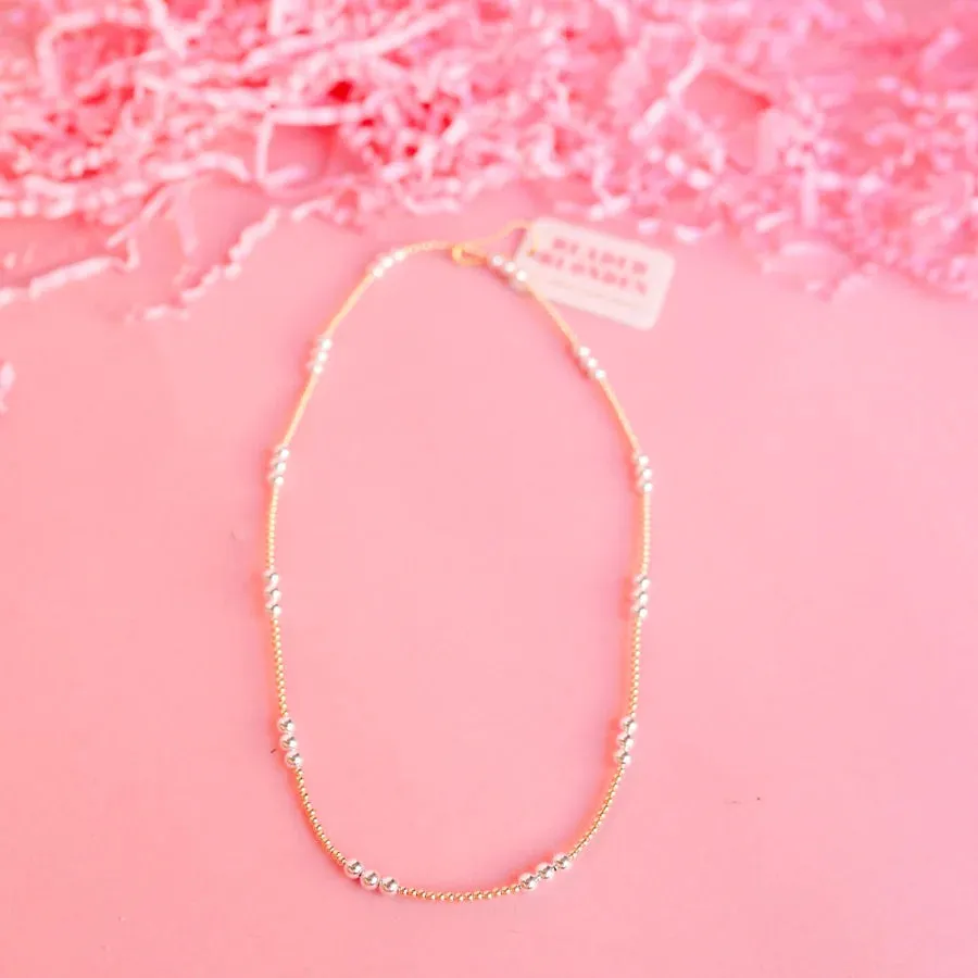 ILY Mixed Metal Necklace