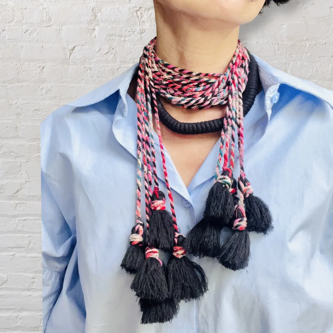 India Handwoven High Priestess Rope Necklace