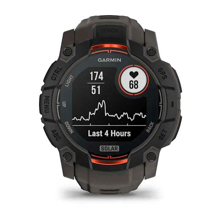 Instinct 3 Solar Black Bezel With Black Band Smartwatch