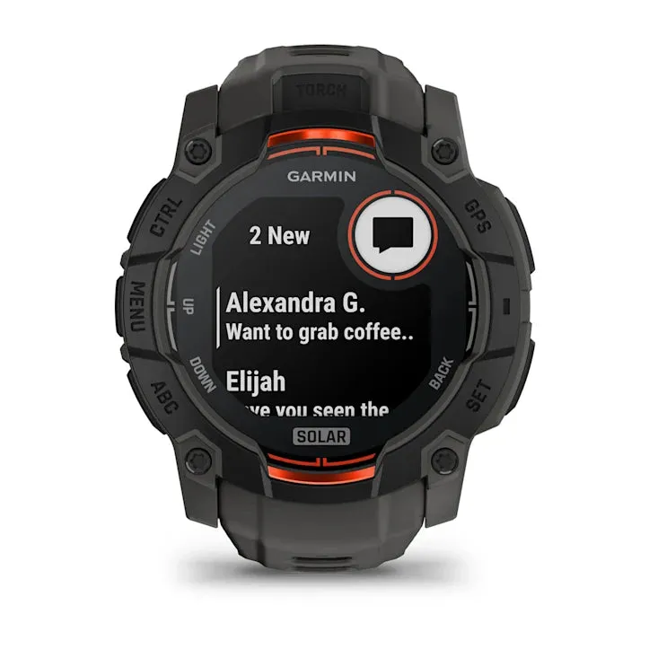 Instinct 3 Solar Black Bezel With Black Band Smartwatch