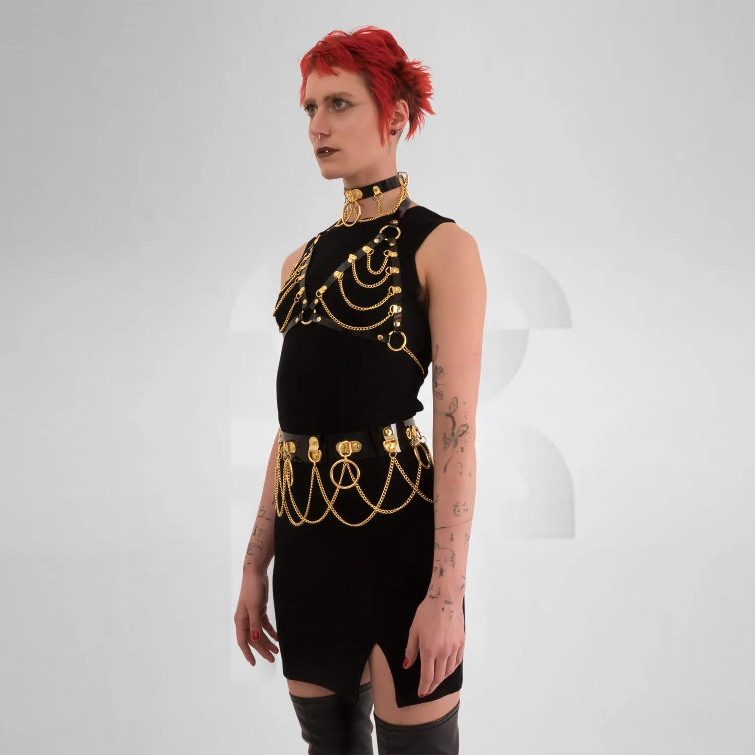 Kinky Full Body Set Black PVC