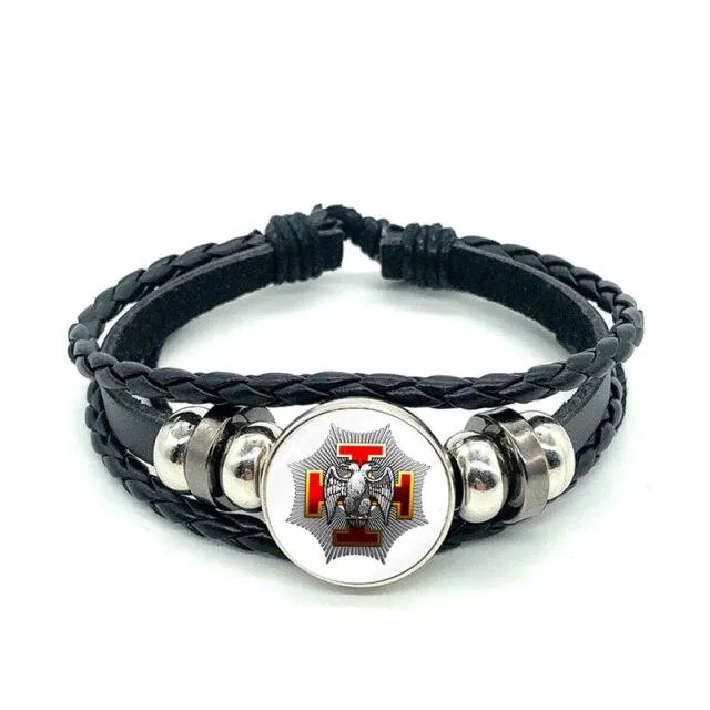 Knights Templar Bracelet - Red Cross With Eagles