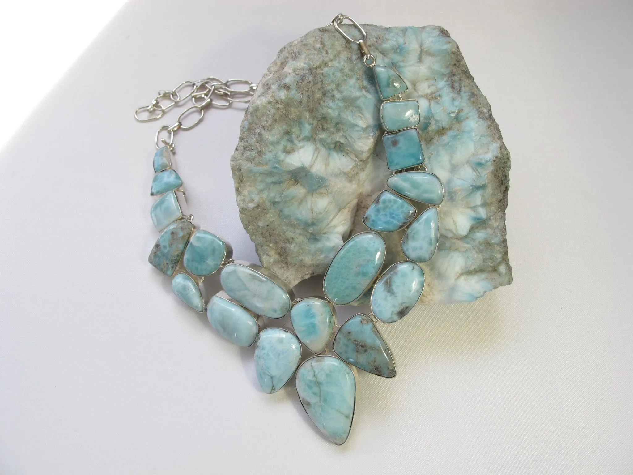 Large Larimar Necklace 4