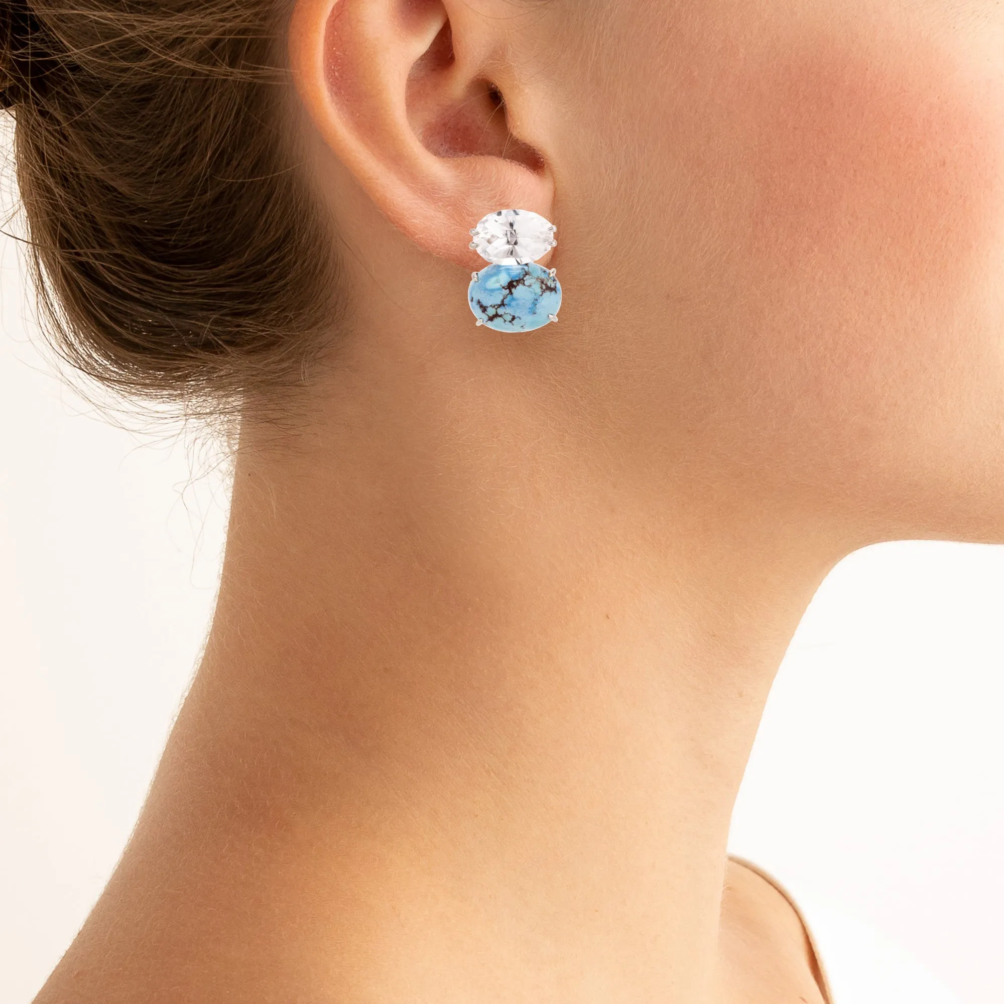 Lavender ii turquoise earrings