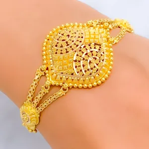 Lavish Elevated 22k Gold Semi-Statement Bracelet
