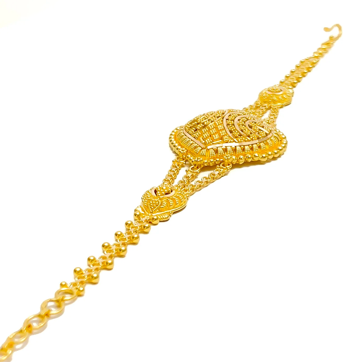 Lavish Elevated 22k Gold Semi-Statement Bracelet