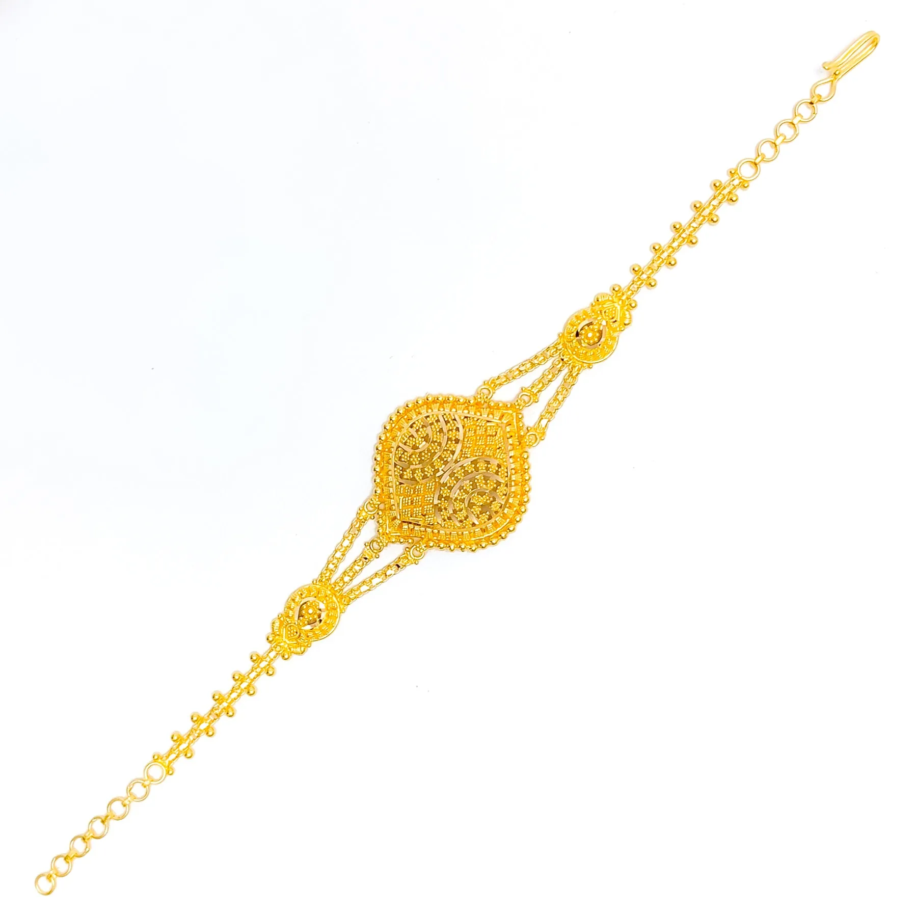 Lavish Elevated 22k Gold Semi-Statement Bracelet