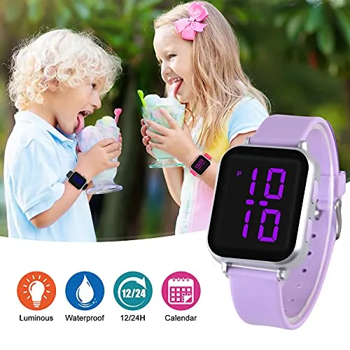 LED Digital Sports Watch (Girls, Ages 5-15)