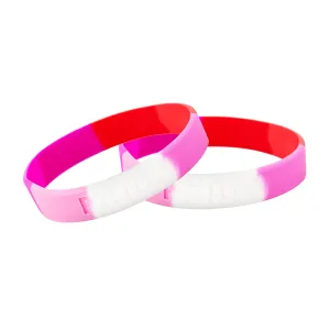 Lesbian Flag PRIDE Silicone Bracelet Wristbands