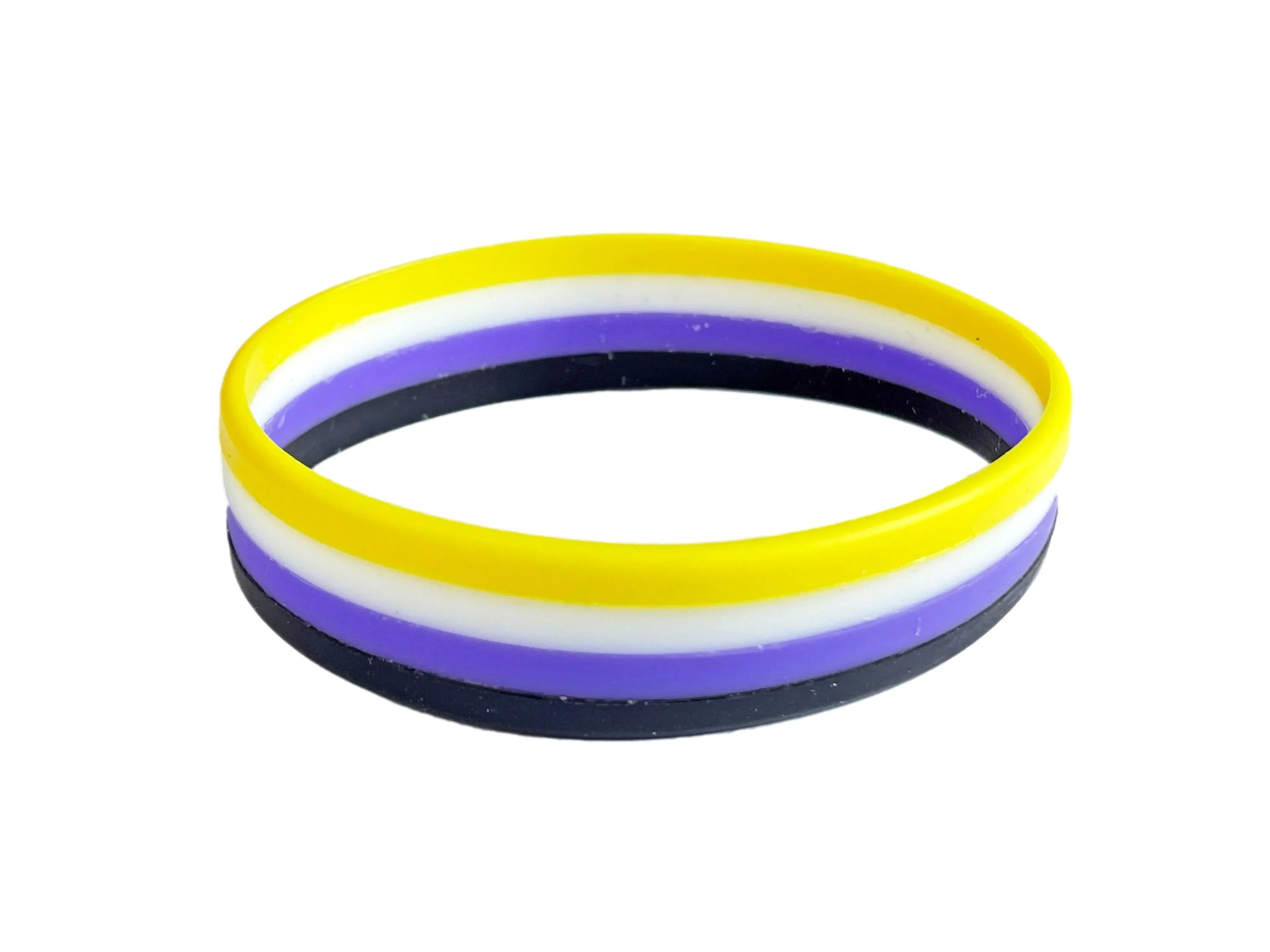 LGBTQ Pride Flag Gummy Silicone Wristband Bracelets Gay Lesbian Trans