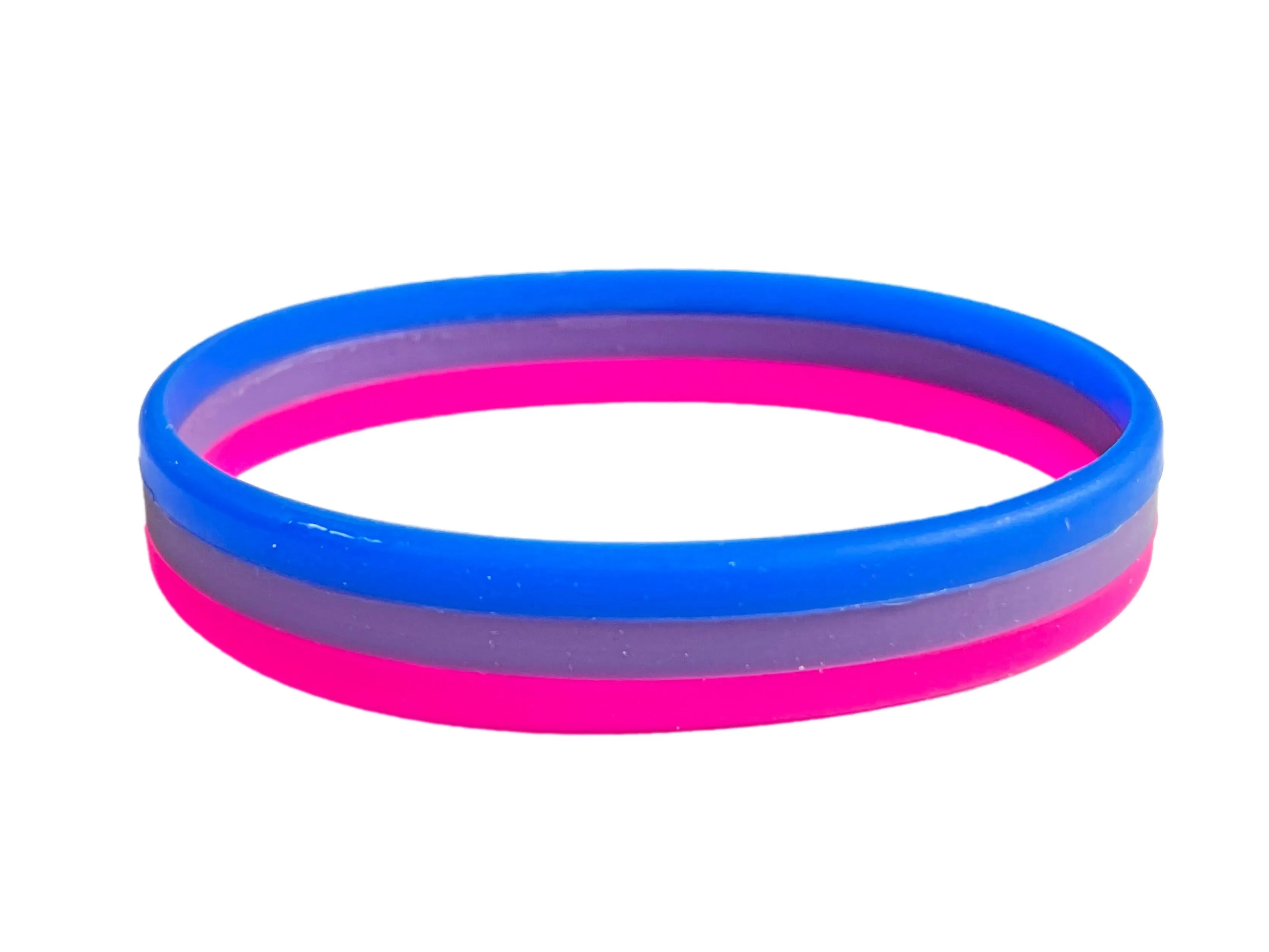 LGBTQ Pride Flag Gummy Silicone Wristband Bracelets Gay Lesbian Trans