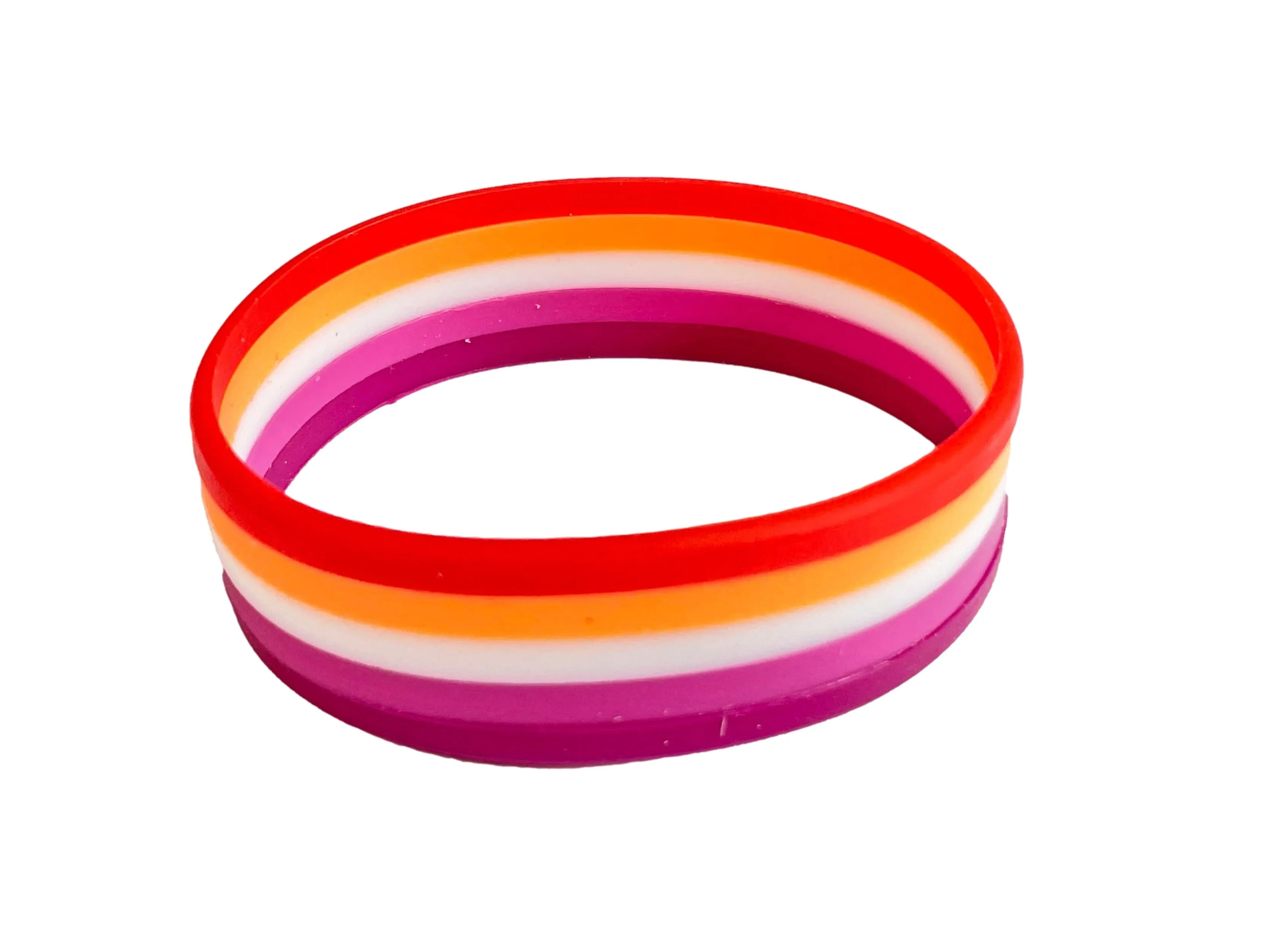 LGBTQ Pride Flag Gummy Silicone Wristband Bracelets Gay Lesbian Trans