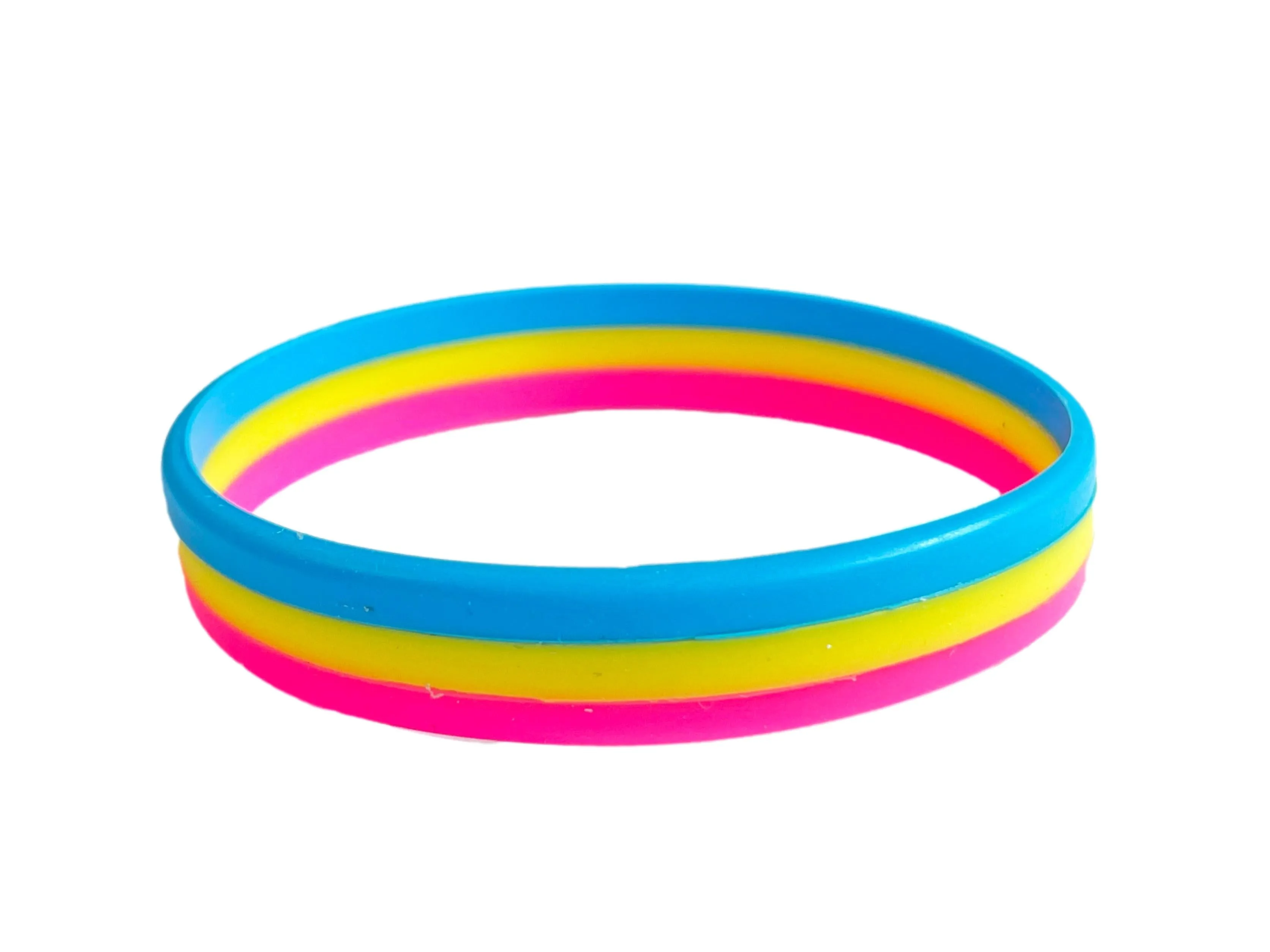 LGBTQ Pride Flag Gummy Silicone Wristband Bracelets Gay Lesbian Trans