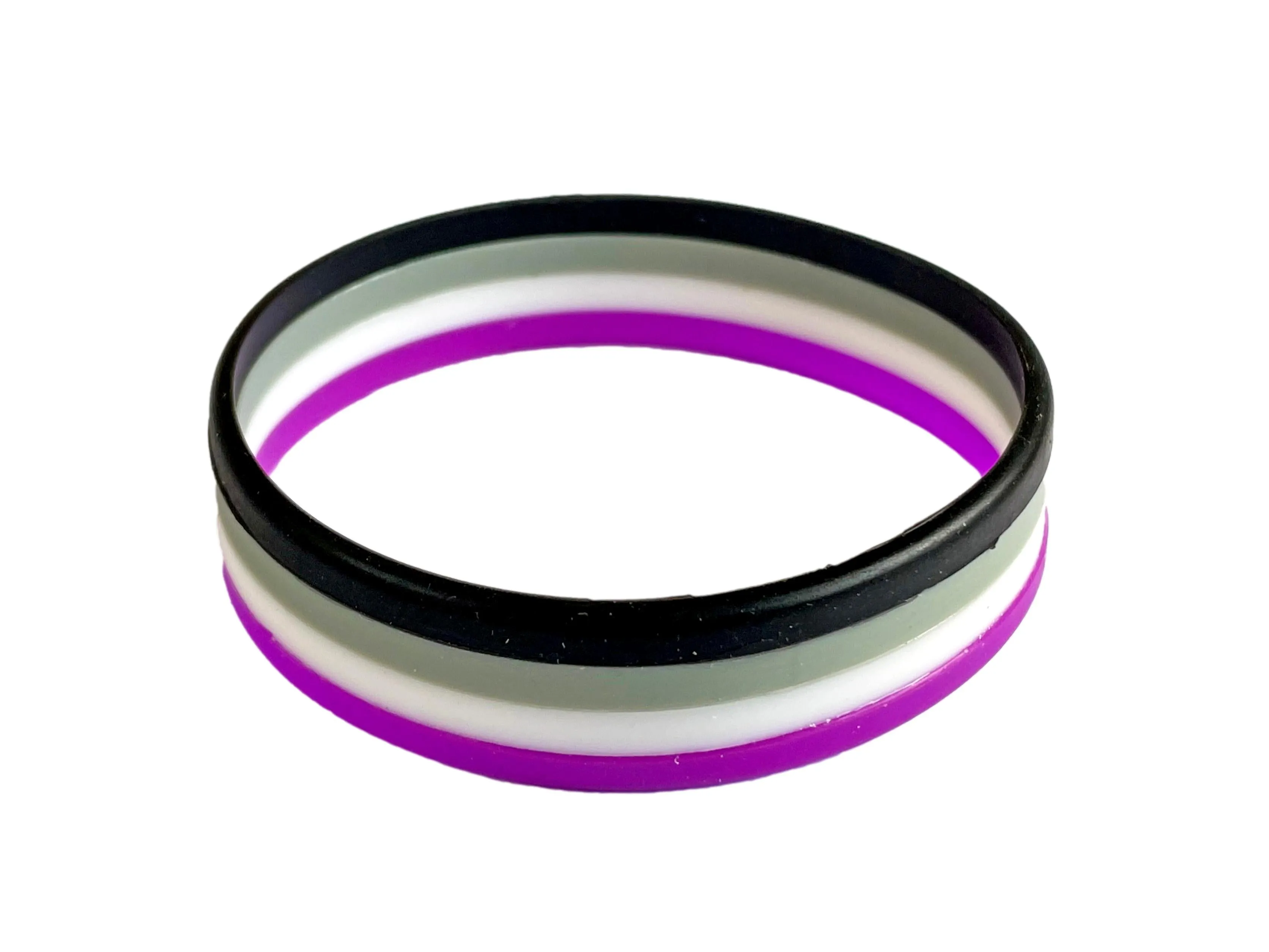 LGBTQ Pride Flag Gummy Silicone Wristband Bracelets Gay Lesbian Trans
