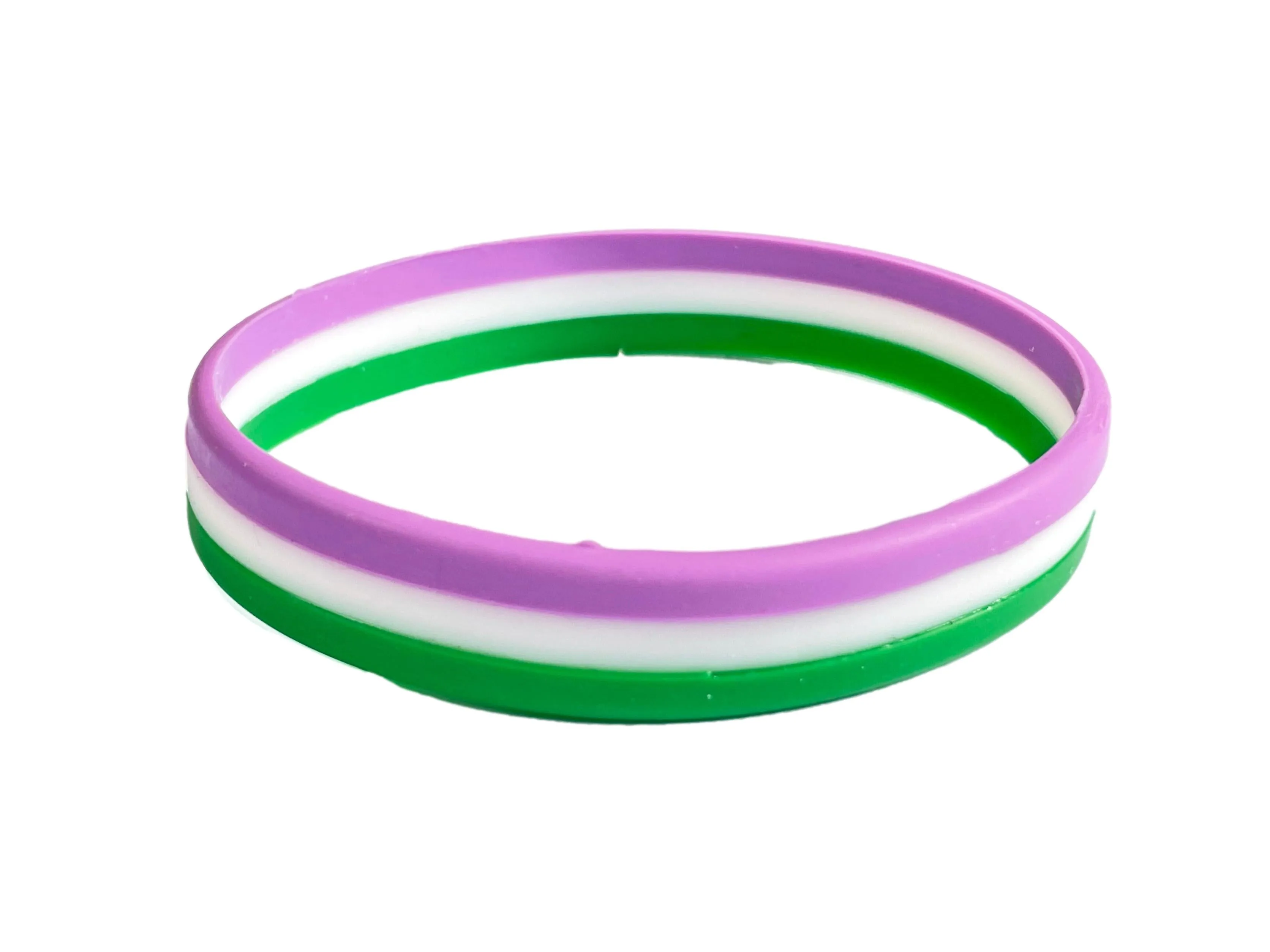 LGBTQ Pride Flag Gummy Silicone Wristband Bracelets Gay Lesbian Trans