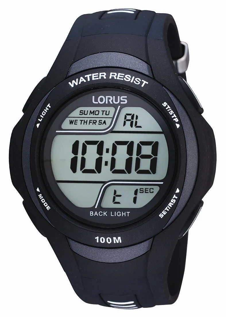 Lorus Black Digital Watch