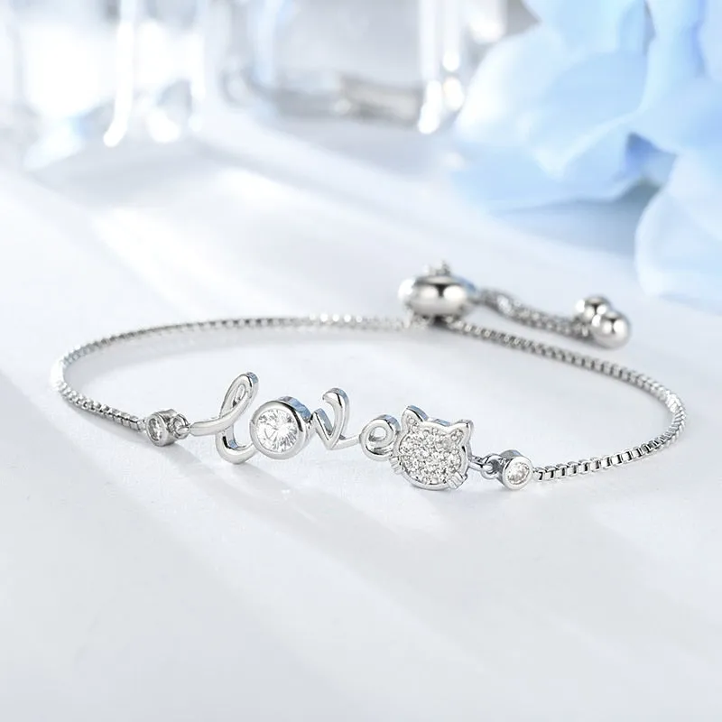 Love Cat Adjustable Bracelets