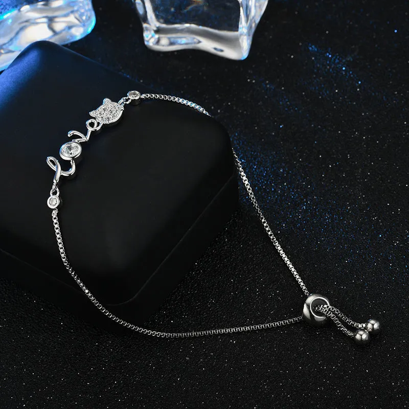 Love Cat Adjustable Bracelets