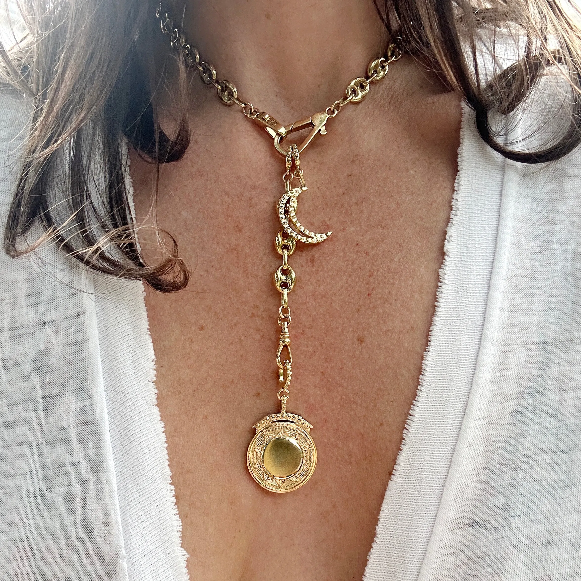 “LOVE LOCK” Necklace- MIDI Puffy Mariner