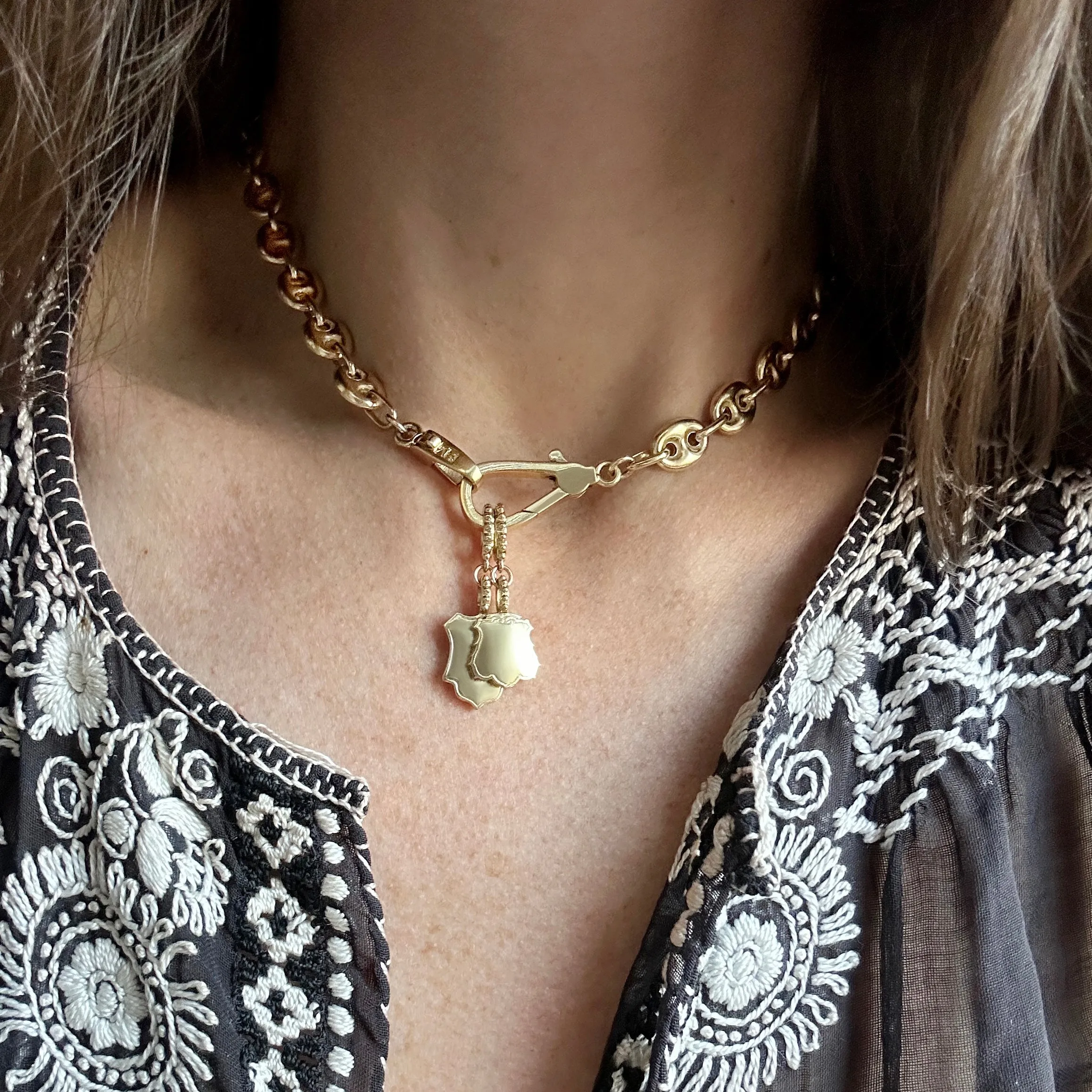 “LOVE LOCK” Necklace- MIDI Puffy Mariner