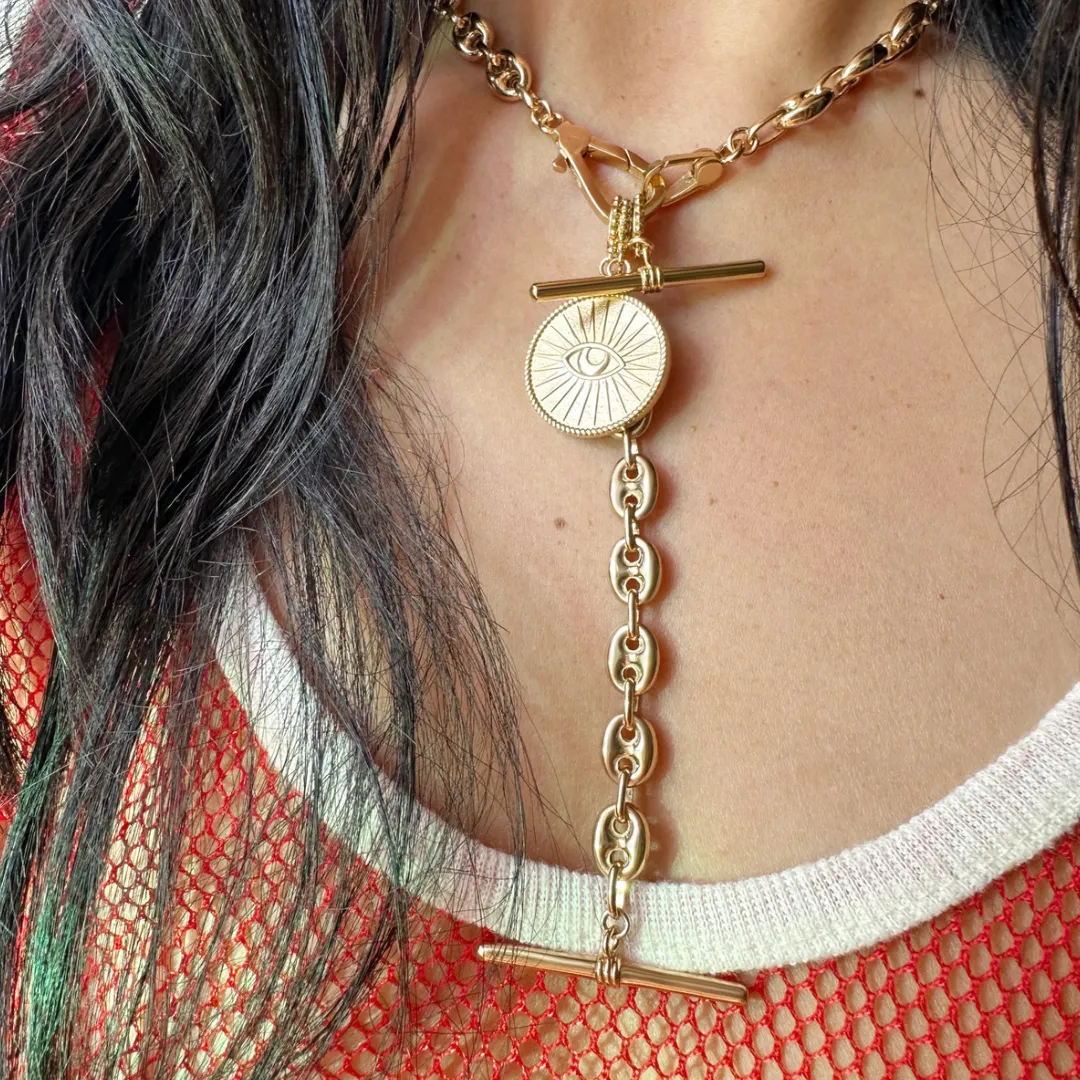 “LOVE LOCK” Necklace- MIDI Puffy Mariner