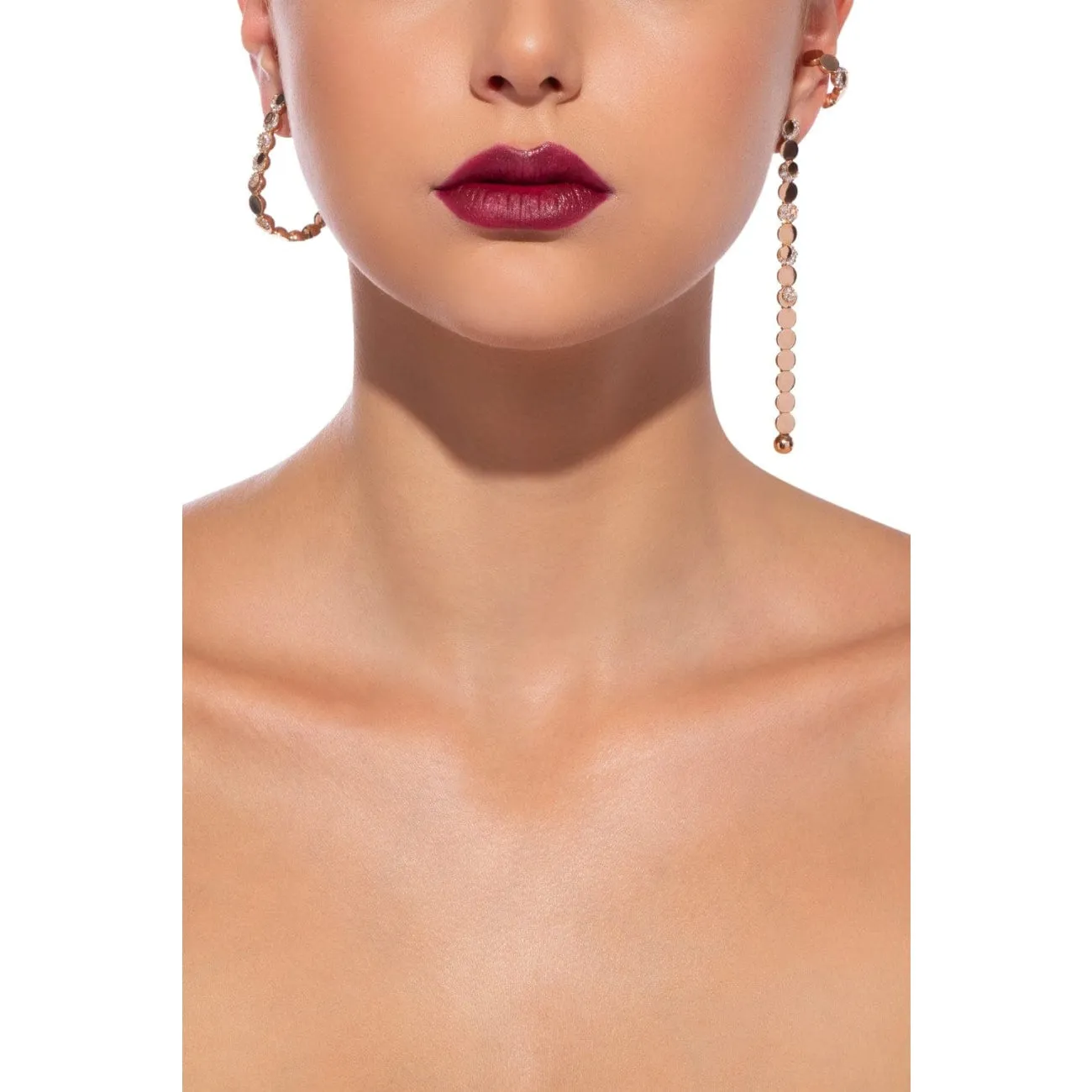 Luce Earrings 18K Rose Gold Diamonds Drop Earrings