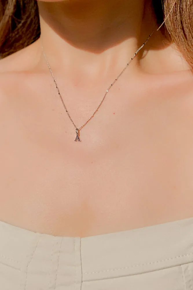 Lynn Initial Necklace In Silver