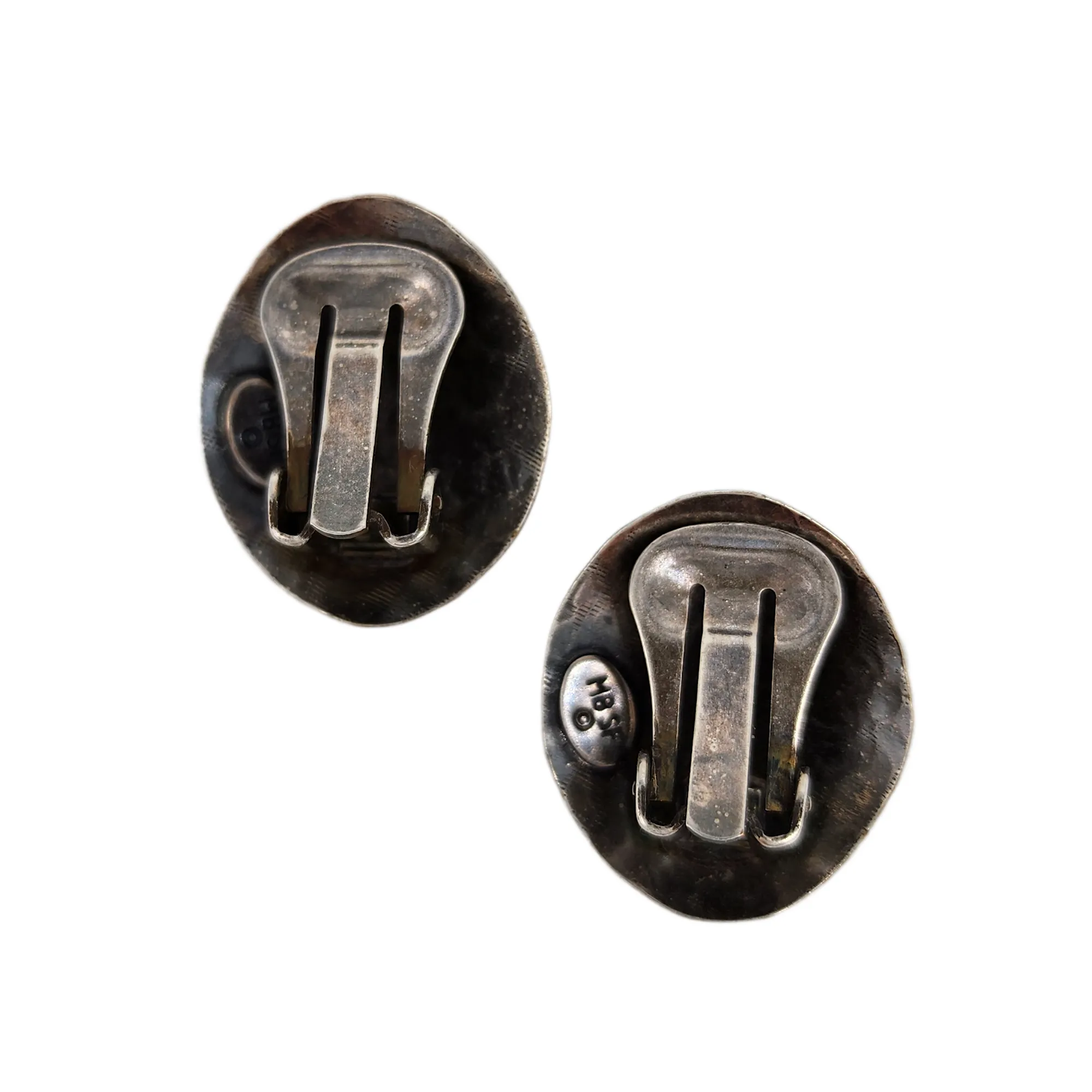 Marjorie Baer Vintage Earrings With Hammered Finish