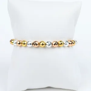 ME™ Mixed Metals Petite Three-Tone Hematite 7-inch Bracelet