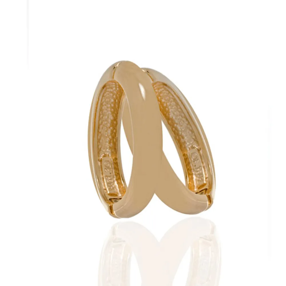 Medium Goldtone Hoop-Eze Earrings