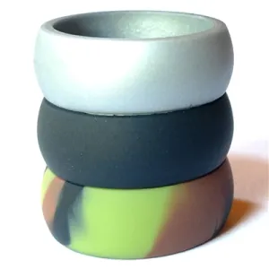 Men's 8mm Camo Combo Silicone Bands, Size 13 (91630)