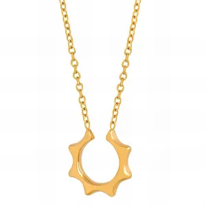 Modern Chain Necklace in 18K Gold Plated Steel