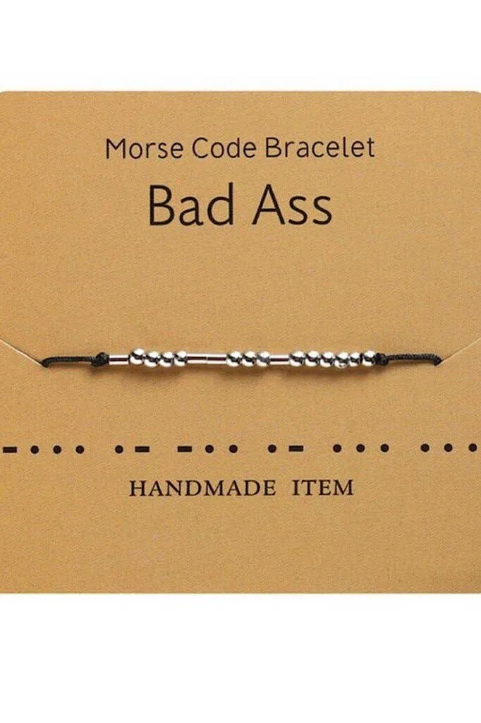 Morse Code Bracelets-Bad Arse