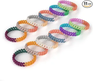 Mosquito Bracelets, 11 Pack DEET-Free Insect & Bug Repellent Bands for Adults and Kids, Individually Wrapped Wristbands