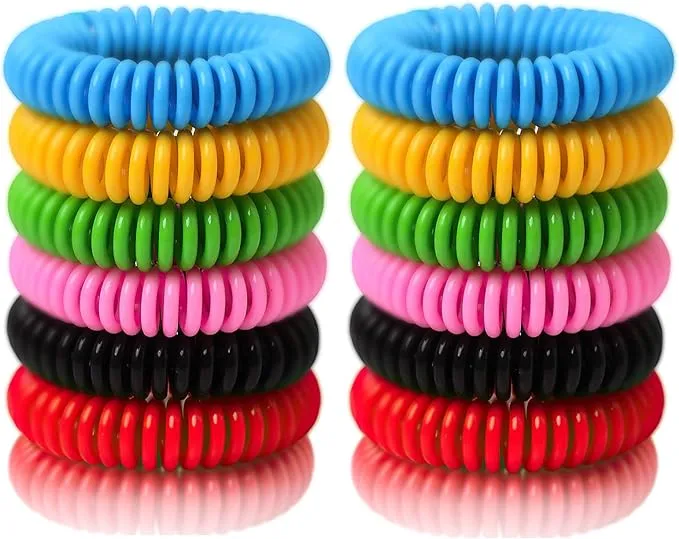 Mosquito Bracelets, 24 Pack Individually Wrapped, DEET Free, Natural and Waterproof Band