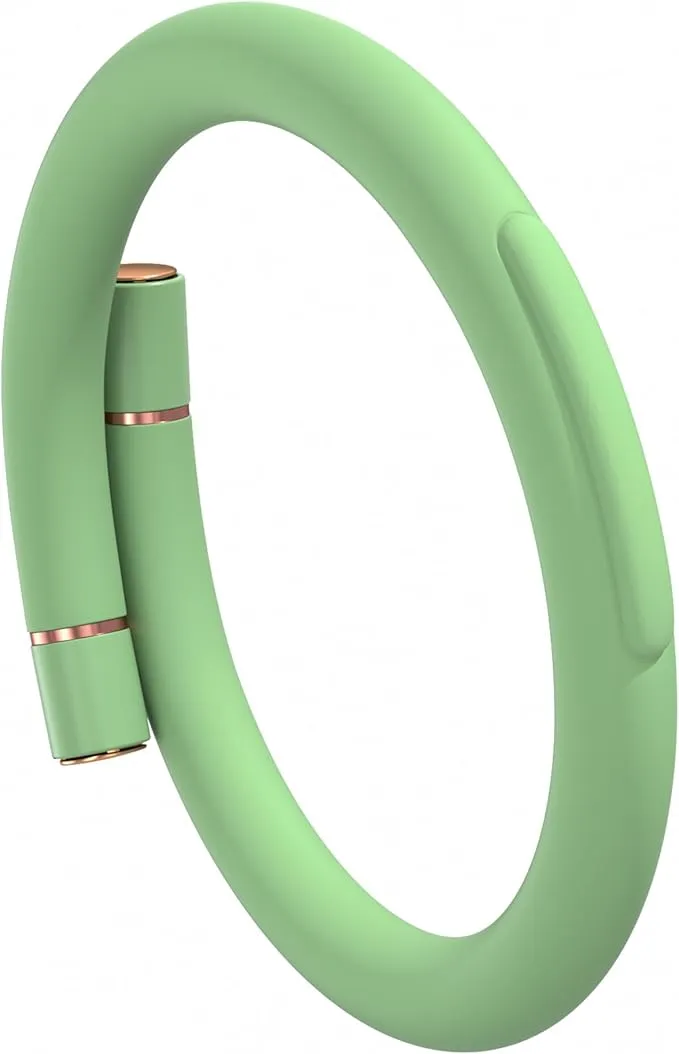 Mosquito Repellent Bracelets, 1 Pack Repellent Wristbands for Adults and Kids, DEET-Free (10 Replacement Cores - Green)