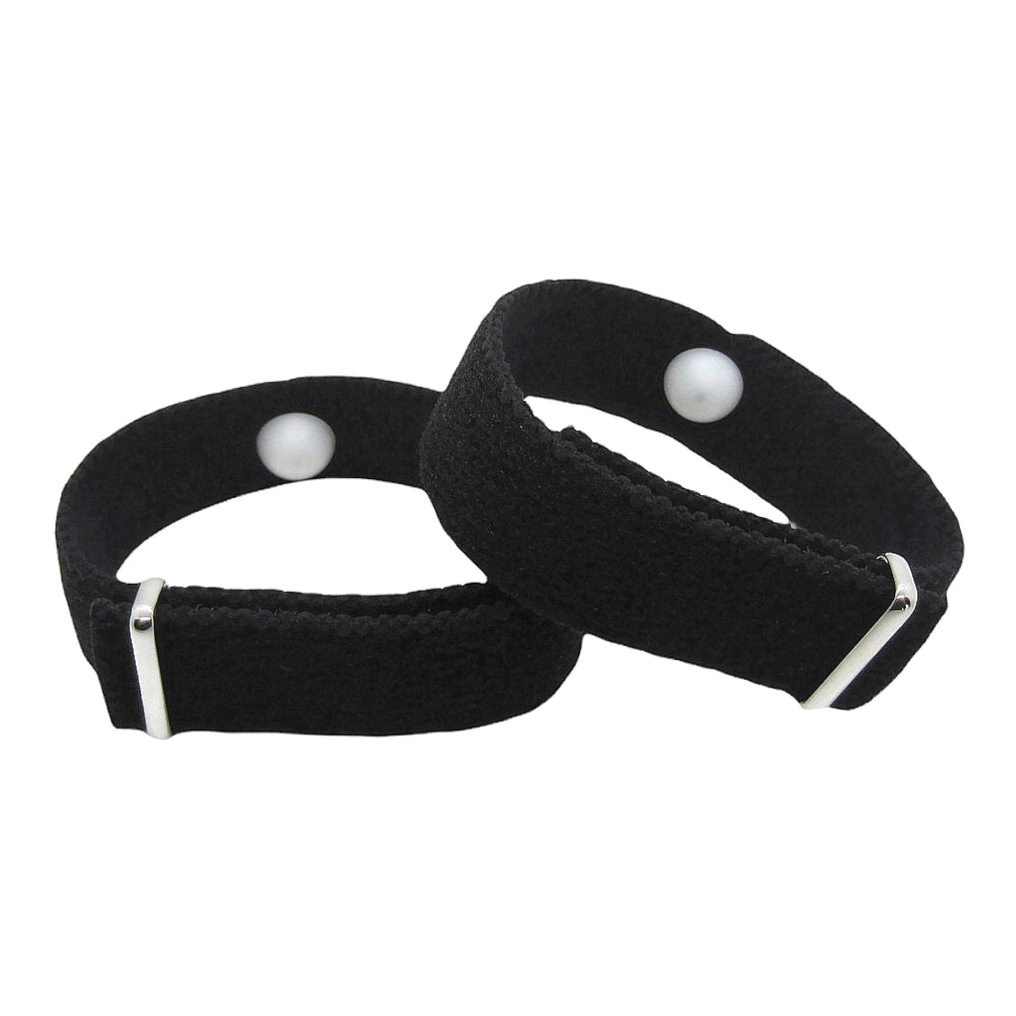 Motion Sickness Bands- Adjustable Acupressure Bracelets- Calming Nausea Relief (pair) Black