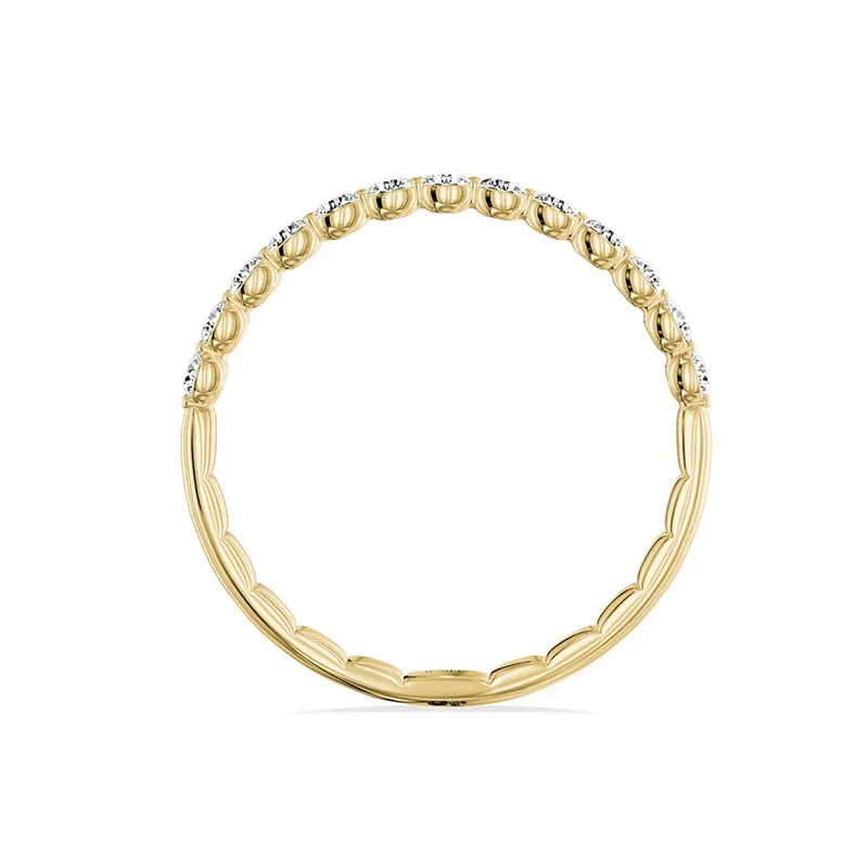 My Caroline Yellow Gold 0.50ctw Round Brilliant Wedding Band- UVC1064YR3M