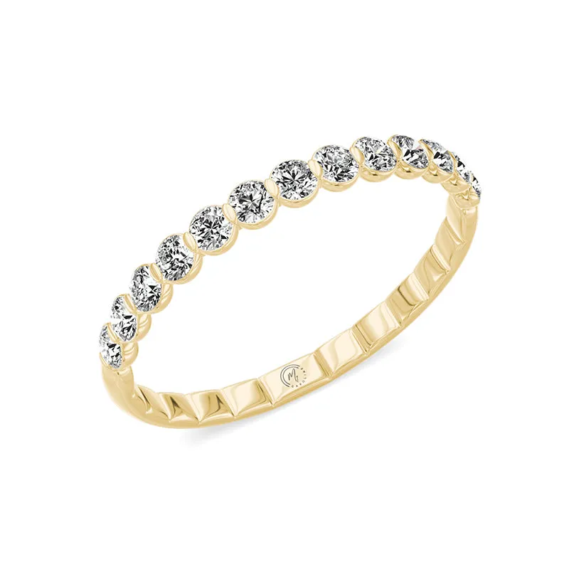 My Caroline Yellow Gold 0.50ctw Round Brilliant Wedding Band- UVC1064YR3M