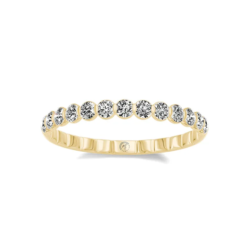 My Caroline Yellow Gold 0.50ctw Round Brilliant Wedding Band- UVC1064YR3M