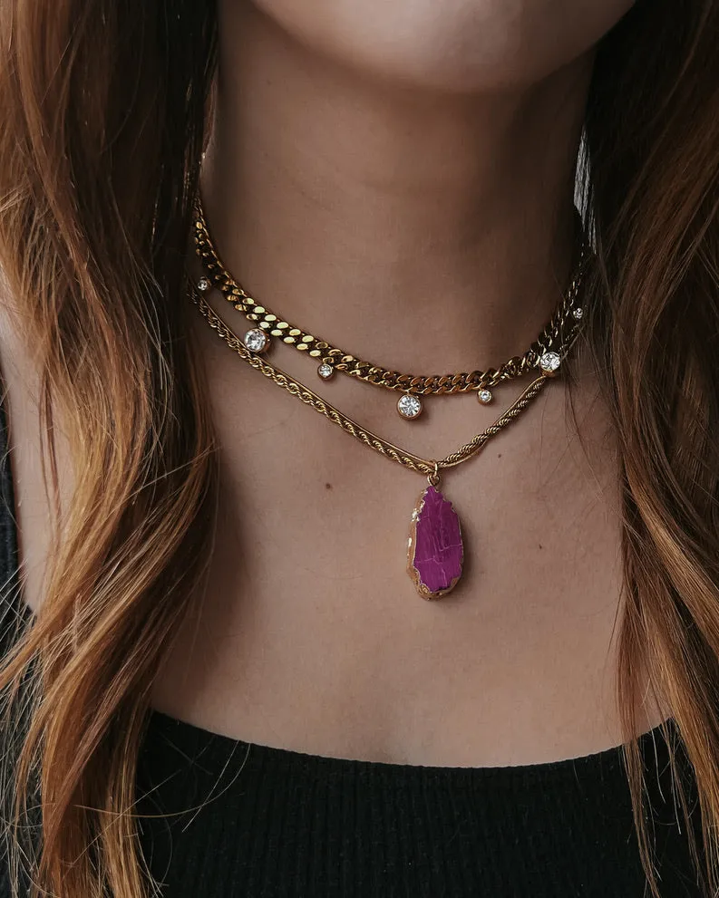 Nettie Double Strand Stone Necklace