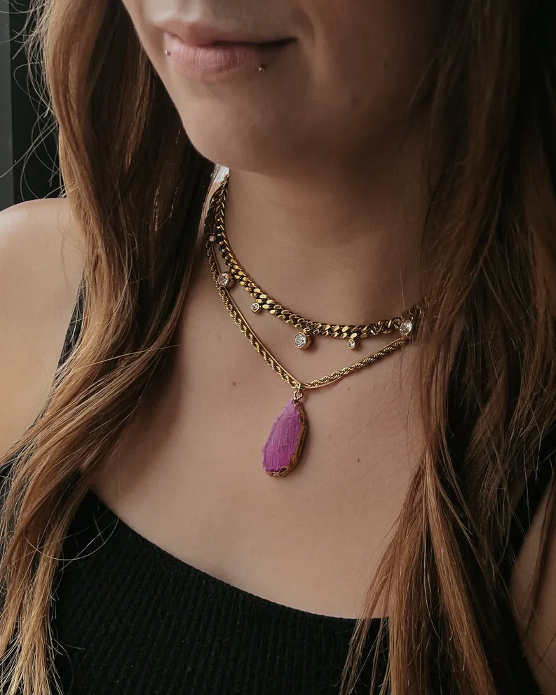 Nettie Double Strand Stone Necklace
