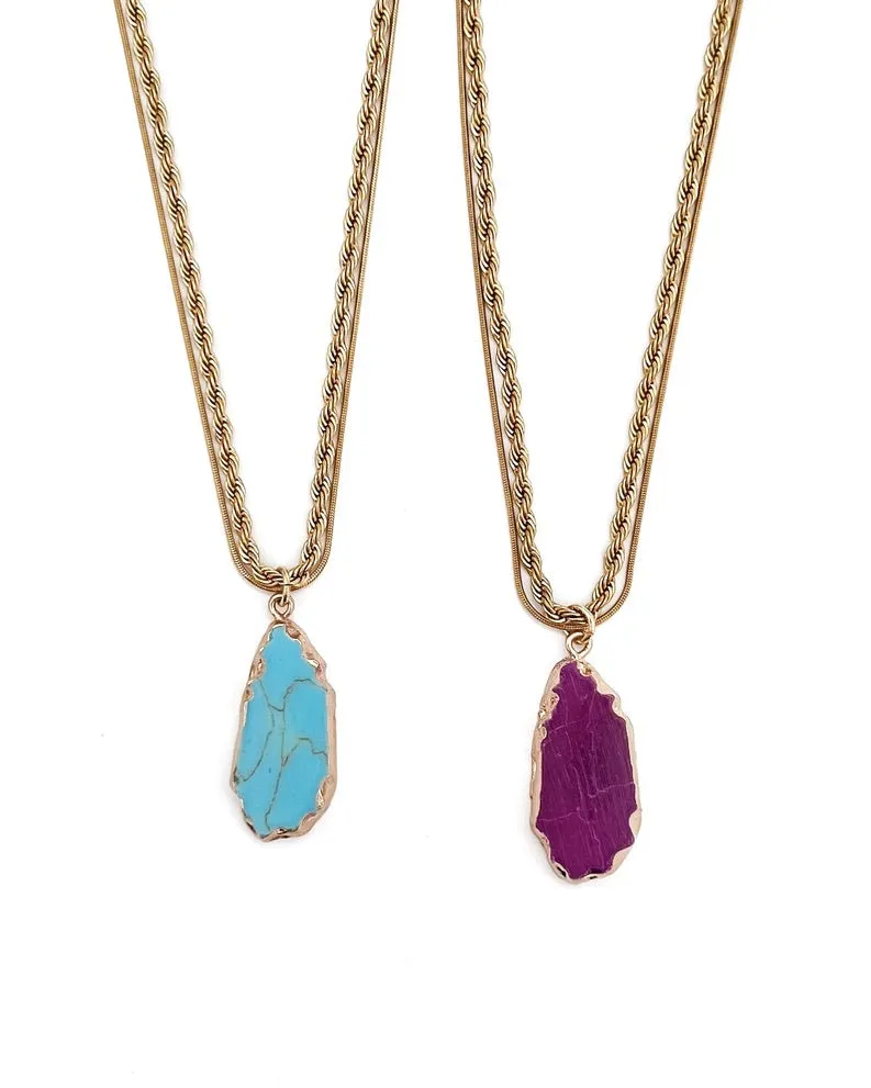 Nettie Double Strand Stone Necklace